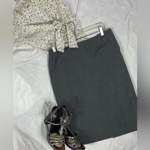 Gray Pinstripe Skirt